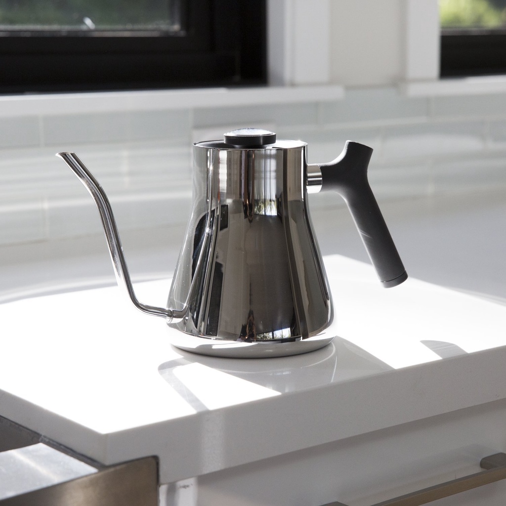 Ấm Rót Nước Pha Cà Phê Fellow Màu Bạc- FELLOW KETTLE STAGG POUR-OVER KETTLE POLISHED- MADE USA