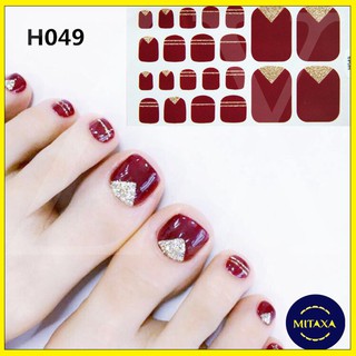 Dán móng chân 3D nail sticker thời trang không thấm nước STK02