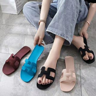 Dép nhựa H màu trơn thoáng đẹp mới