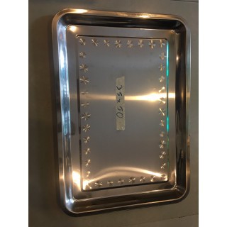 [Giá Sỉ] Khay Inox Chữ Nhật Sâu 2cm đựng Thực Phẩm Úp Ly