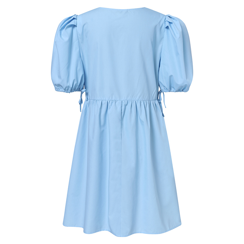 Đầm ZANZEA Ngắn Tay Cổ Chữ V Phối Xếp Ly Thanh Lịch Cho Nữ | BigBuy360 - bigbuy360.vn