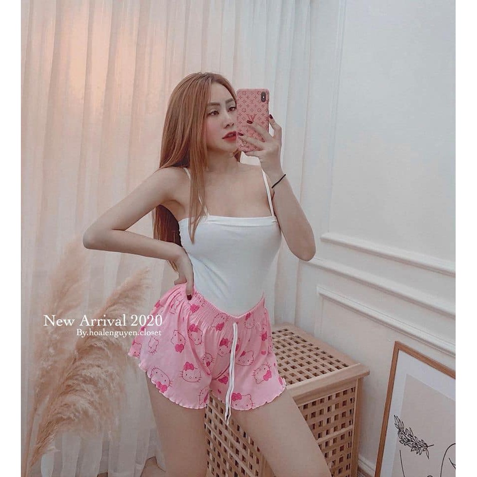 Quần Short Dáng Ngắn - Quần đùi vạt bèo cute mặc nhà LE22 | BigBuy360 - bigbuy360.vn