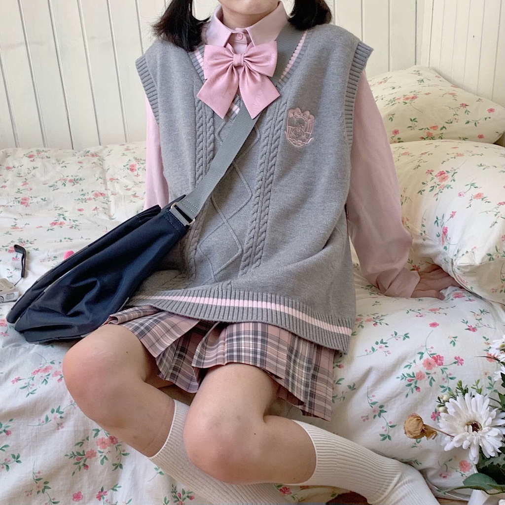 Áo Dệt Kim Không Tay Dáng Rộng Thời Trang Mùa Xuân Nhật Bản Dành Cho Nữ