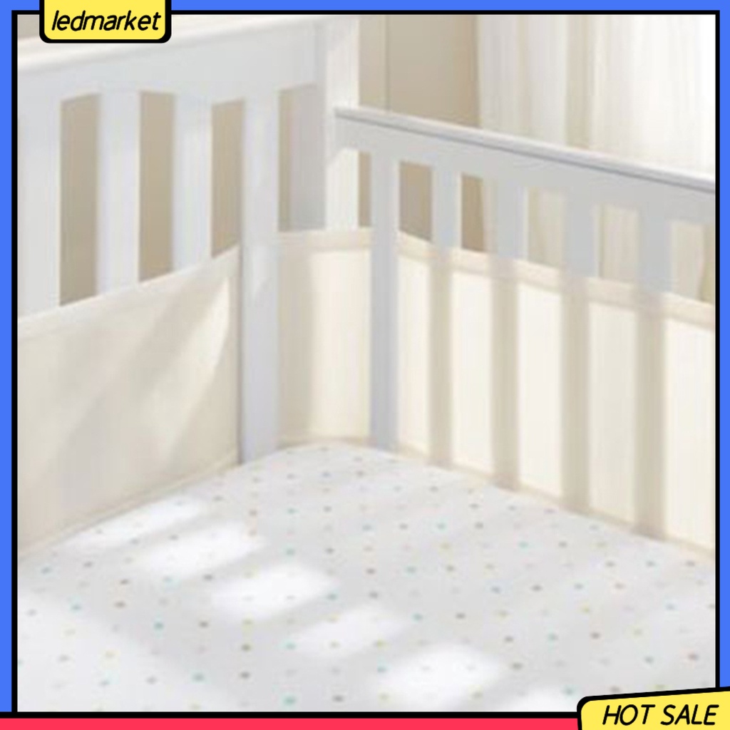 Set 2 Đệm Lưới Thoáng Khí Gắn Giường Cũi Cho Bé