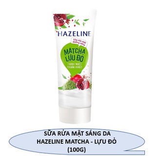 SỮA RỬA MẶT SÁNG DA HAZELINE MATCHA - LỰU ĐỎ (100G)