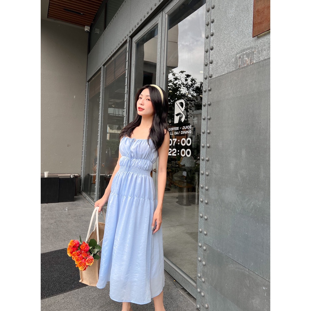 Đầm Hai Dây Dún Eo - EDINI - D1504