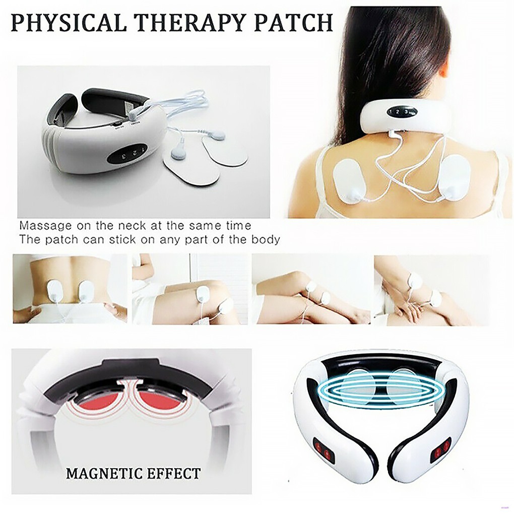 Máy Mát Xa Cổ Điện 6 Chế Độ Giúp Giảm Đau Hiệu Quả Nhỏ Gọn Tiện Dụng