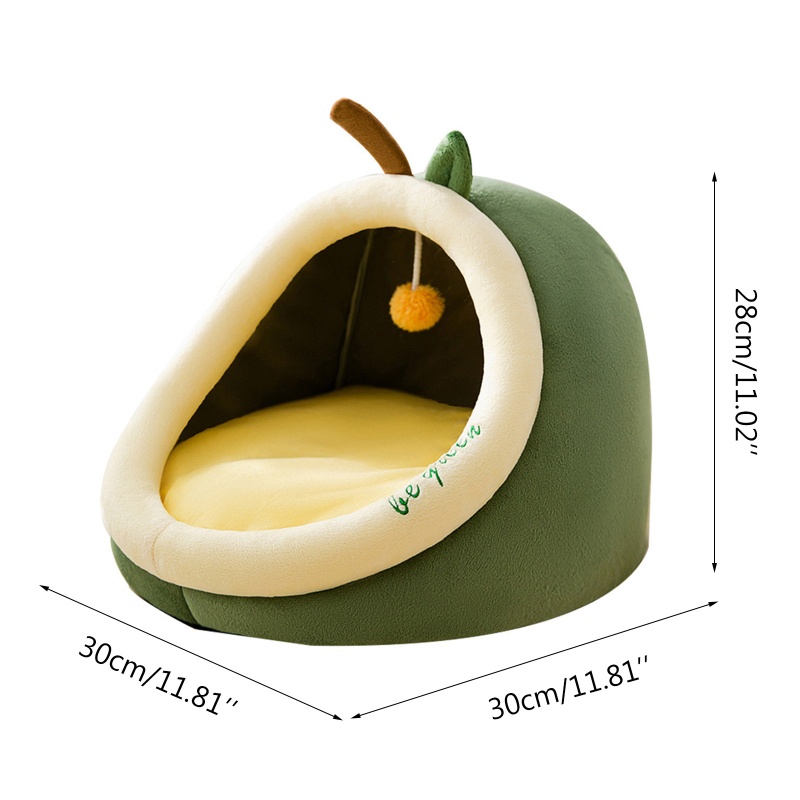 Lều Ngủ Hình Trái Bơ Chống Trượt Giữ Ấm Cho Thú Cưng