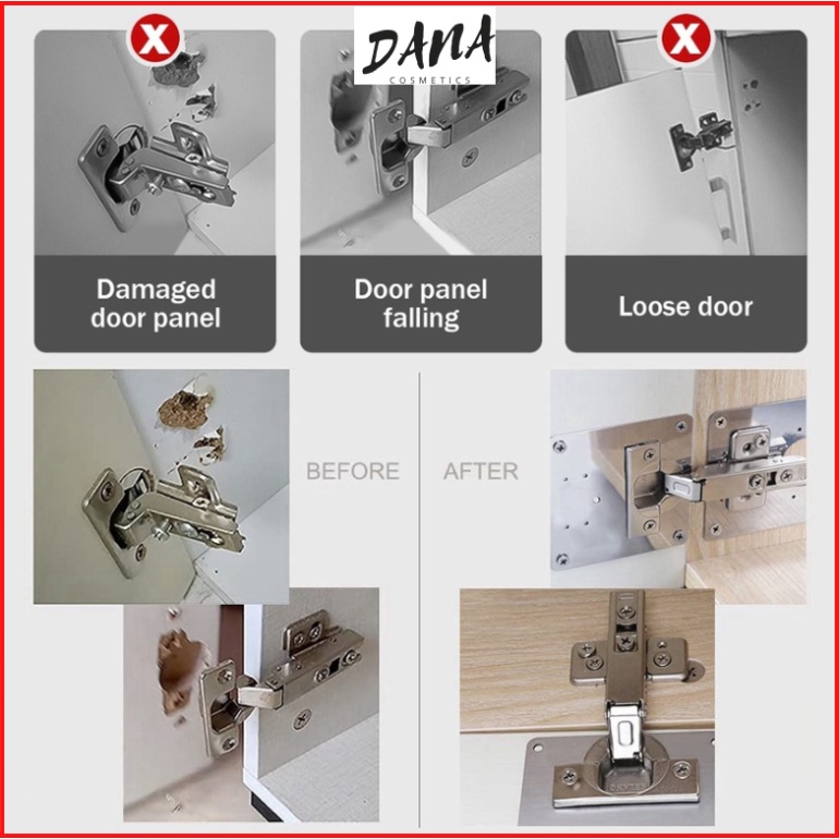 Bản lề gập thông minh bằng thép miếng pad thép miếng gập cửa tiện lợi sử dụng trên mọi bề mặt DANA