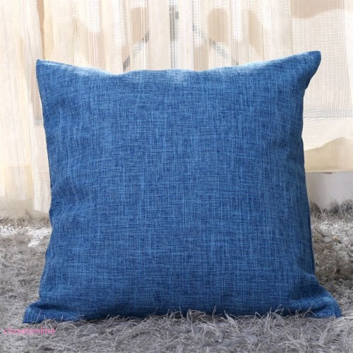 Vỏ áo gối vải cotton linen màu trơn dành cho gối cushion ghế sofa