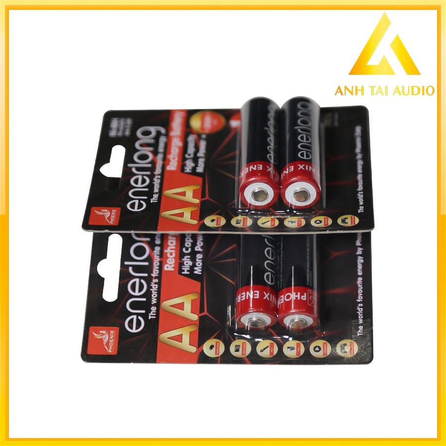 Pin sạc cho micro, máy ảnh enerlong, Pin sac cho mic không dây cao cấp nhập khẩu chính hãng - Anh Tài Audio