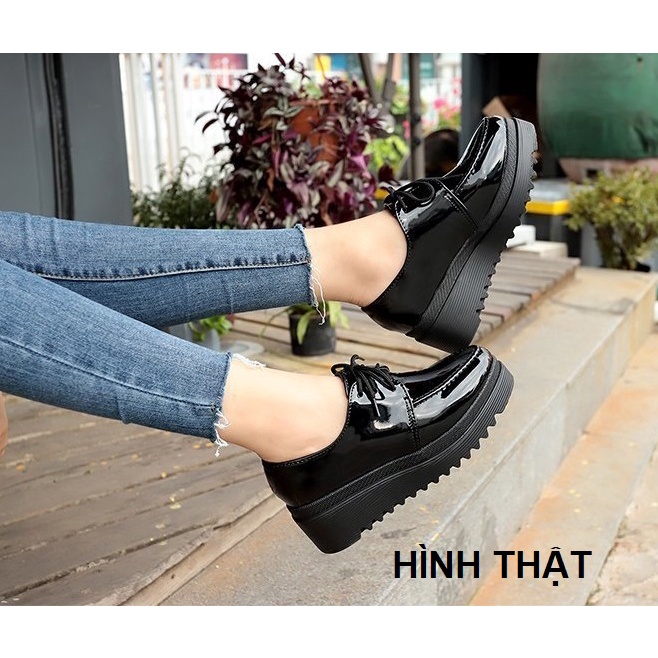 Giày oxford bánh mì phong cách Korea chất lượng da bóng mềm siêu nhẹ cá tính đường phố sành điệu S303