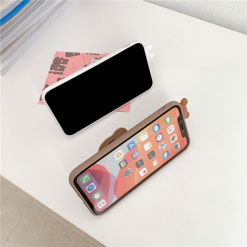 Ốp điện thoại TPU mềm hình gấu thỏ cho Samsung Galaxy S21 S20 FE Note 20 Ultra S8 S9 S10 Note 10 Plus