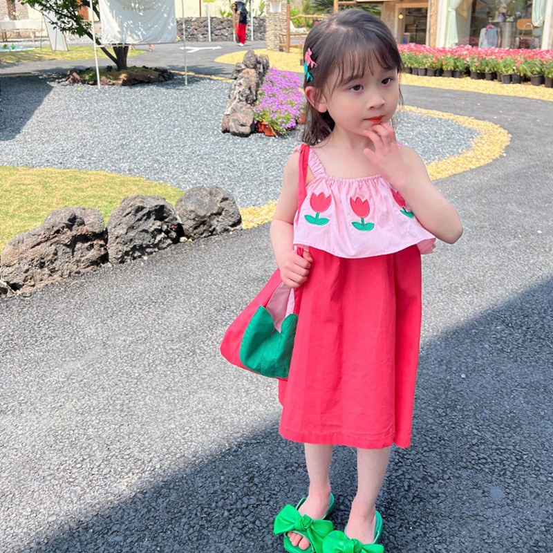 Đầm Công Chúa Không Tay In Hoa Thời Trang Mùa Hè Hàn Quốc Cho Bé Gái Se7en