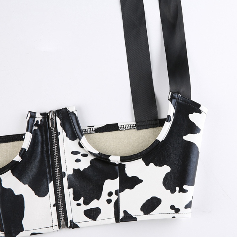 Áo Croptop Sát Nách Phối Dây Ruy Băng Quyến Rũ Cho Nữ