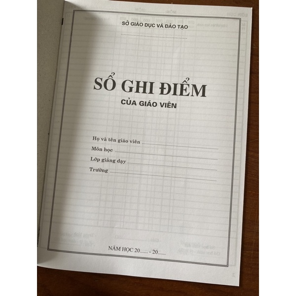 Sổ Ghi Điểm Giáo Viên Mẫu Mới