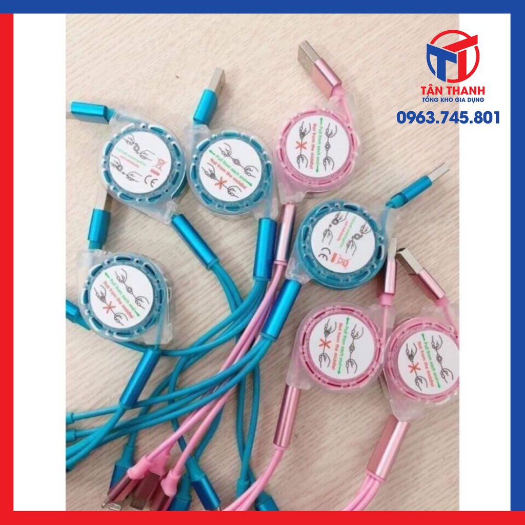 Dây sạc đa năng thông minh tự rút gọn.
