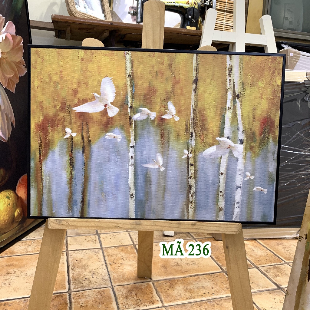 Khung tranh vải canvas đẹp cỡ 30x45 ( tranh kèm khung y hình )