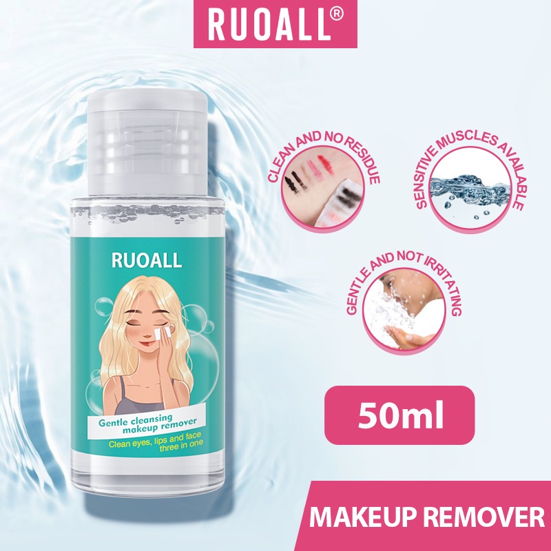 Nước tẩy trang micellar RUOALL dưỡng ẩm 3 trong 1 50ml