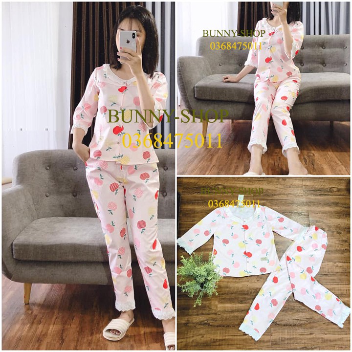 [Mã FAGREEN245 giảm 10% tối đa 30K đơn 99k] [Bunny] Bộ đồ mặc nhà duyên dáng điệu đà xinh ngất ngây