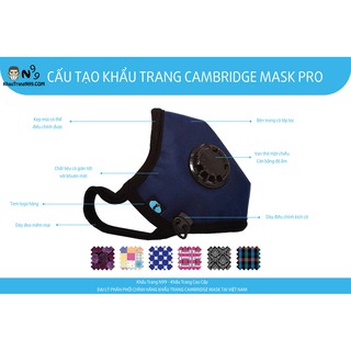 khẩu Trang Cambridge Mask Cao Cấp Pro N99