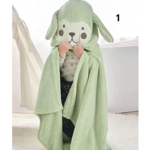Khăn áo choàng tắm cho bé hàn quốc 70x140cm siêu mềm hình thú xinh xắn MiibooShi D1.001.NA