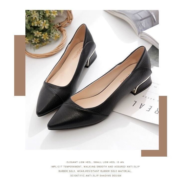 Giày Búp Bê Da Mềm Mũi Nhọn Thời Trang Xuân Thu Cho Nữ