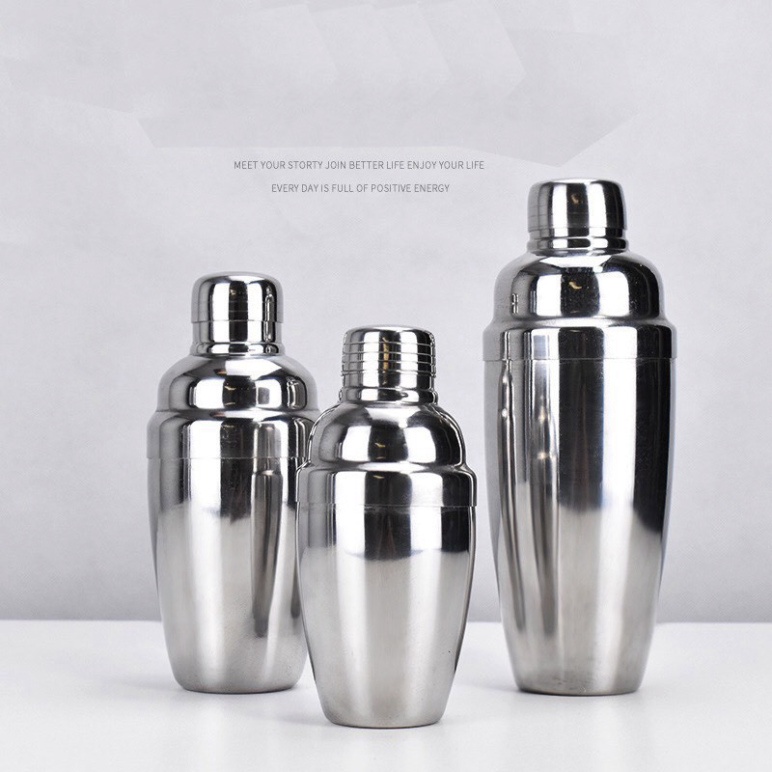 [Sỉ] Bình shaker inox - bình lắc inox - bình shake inox pha chế cocktail trà sữa đủ các cỡ 350ml-550ml-750ml đẹp