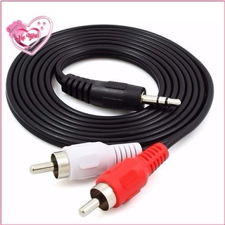Cáp nối dài dây loa av 3.5 ra 2 đầu bông sen dài 1.5m - 3m