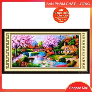 Tranh thêu khổ lớn Tổ ấm hạnh phúc DLH-88860 kích thước 184*91cm [Hàng có sẵn]