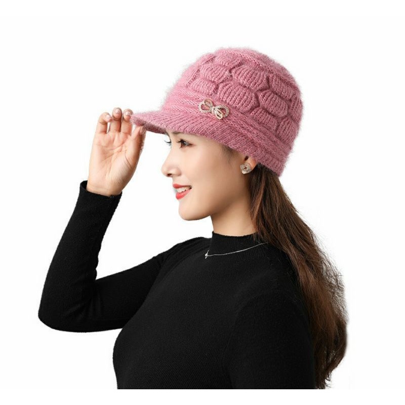 Mũ len nón len beret lưỡi trai nữ thời trang Hàn Quốc