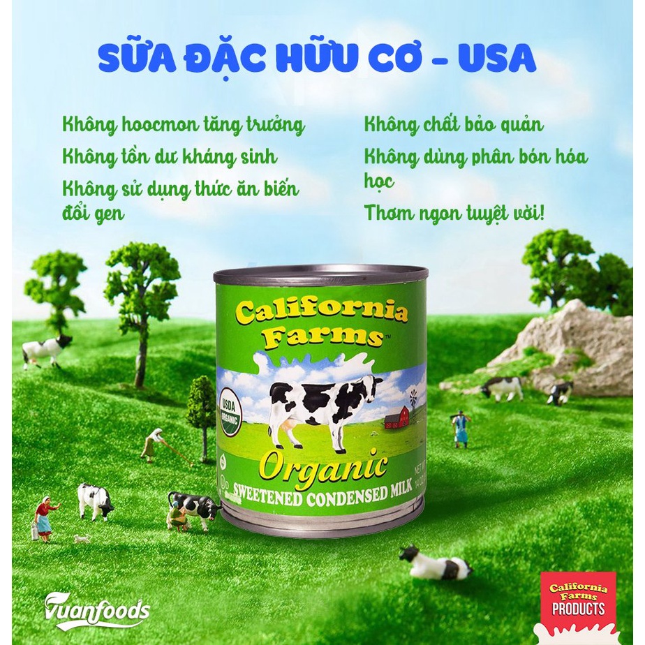 Sữa đặc hữu cơ California Farm 397g Mỹ