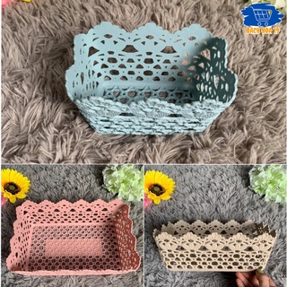 Rổ giỏ nhựa giả đan len các size cỡ-ảnh thật