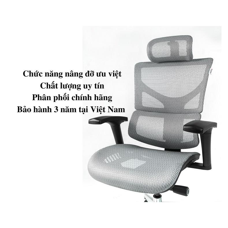 Ghế công thái học Vchair Commander, ghế làm việc văn phòng cao cấp lưới thông thoáng chịu lực tốt - ERGOHOME