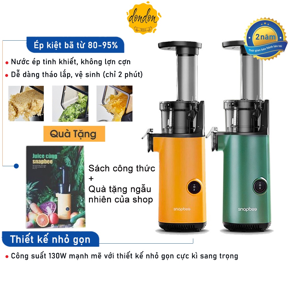 [CHÍNH HÃNG] Máy Ép Trái Cây - Máy Ép Chậm Snapbee, Siêu Kiệt Bã SK-202VN, BẢO HÀNH 24 THÁNG