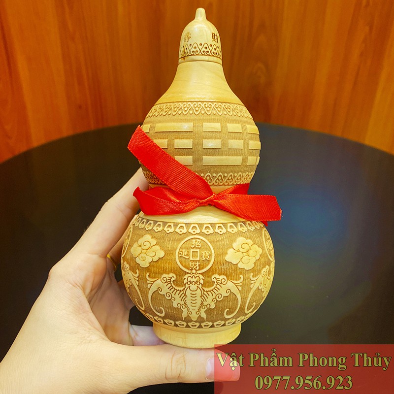 HỒ LÔ GỖ ĐÀO NGŨ PHÚC MAY MẮN