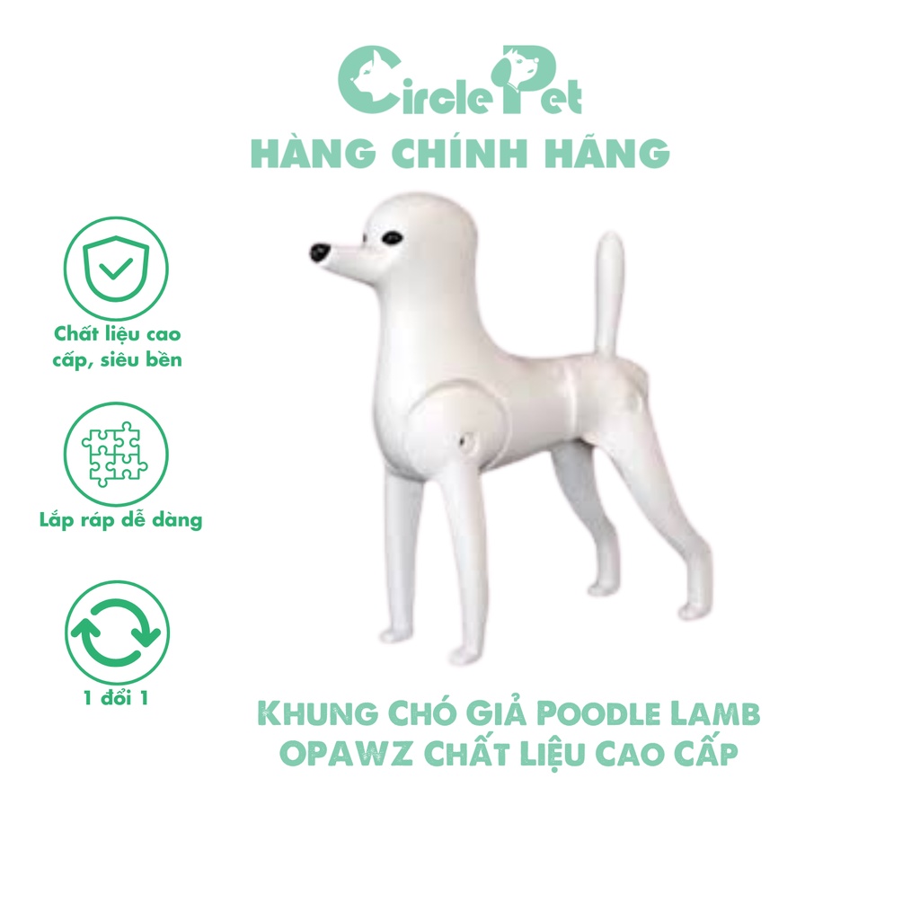 Khung Chó Giả Poodle Lamb OPAWZ Chất Liệu Cao Cấp Lắp Ráp Dễ Dàng - Circle Pet