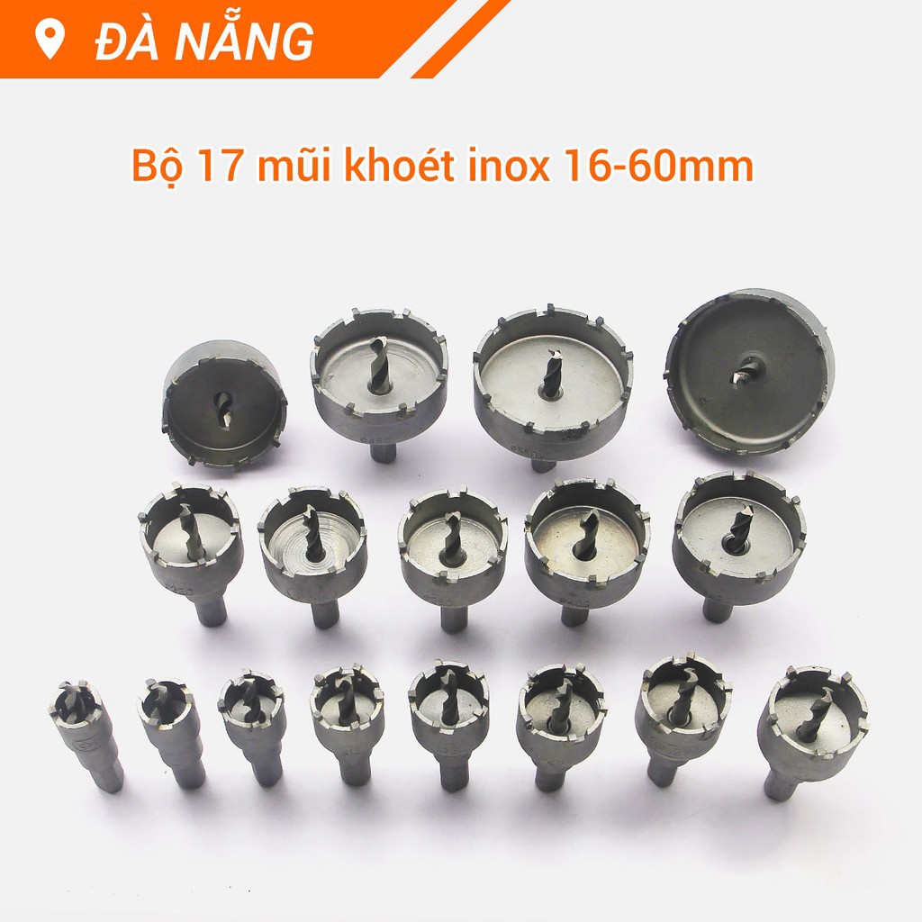 Mũi khoét inox lưỡi cắt hình răng hợp kim