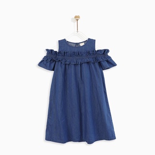 Áo đầm bé gái RUFFLE COLD SHOULDER M.D.K - xinh xắn, đáng yêu