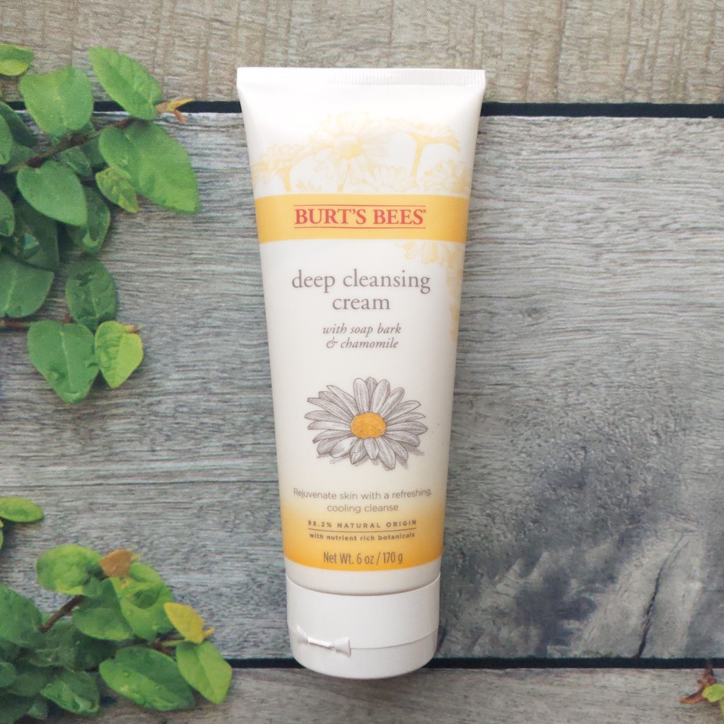 Sữa rửa mặt Burt's bees deep cleansing cream with soap bark & chamomile (mẫu mới)