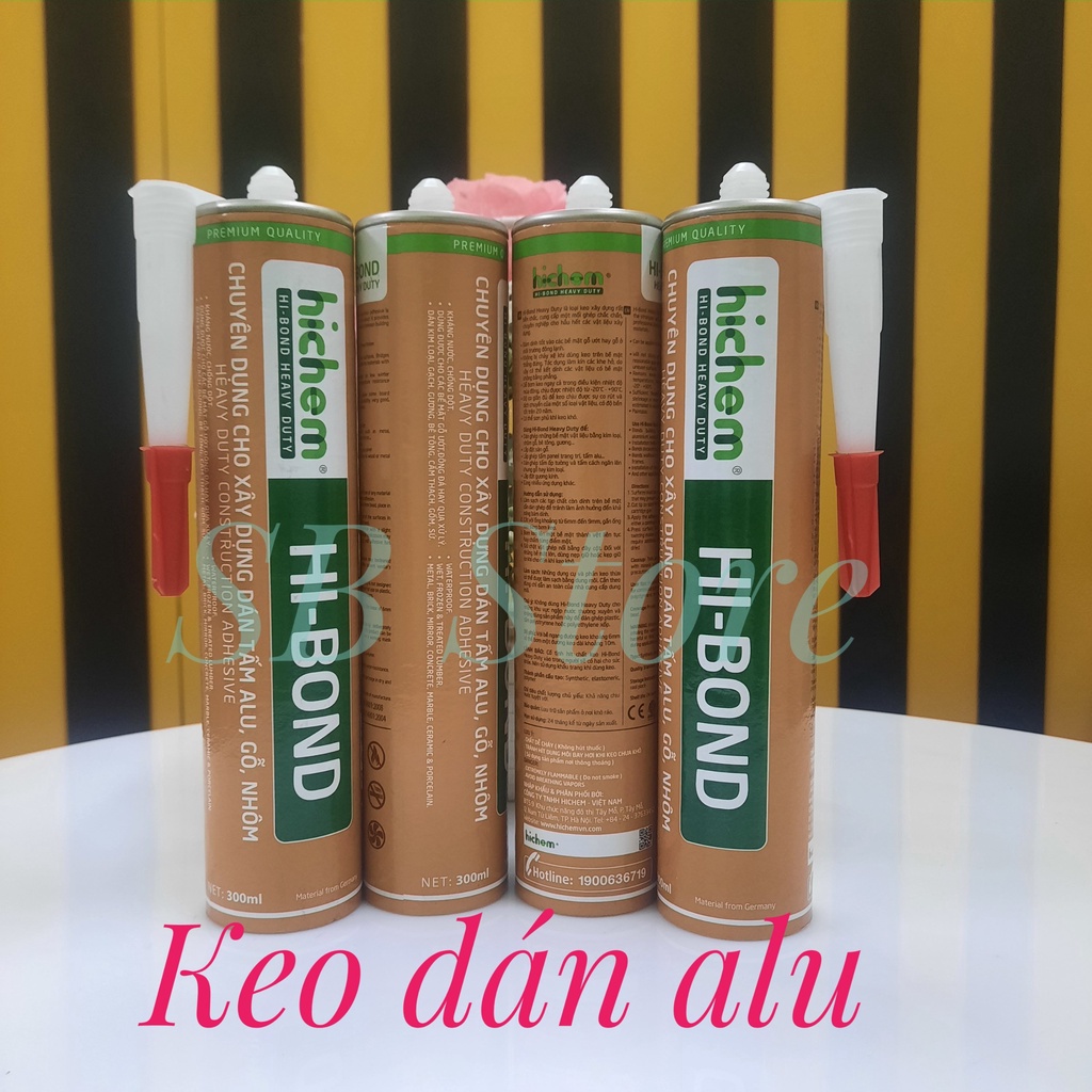 Keo silicon hIBond chuyên dụng dán alu, keo dán đa năng