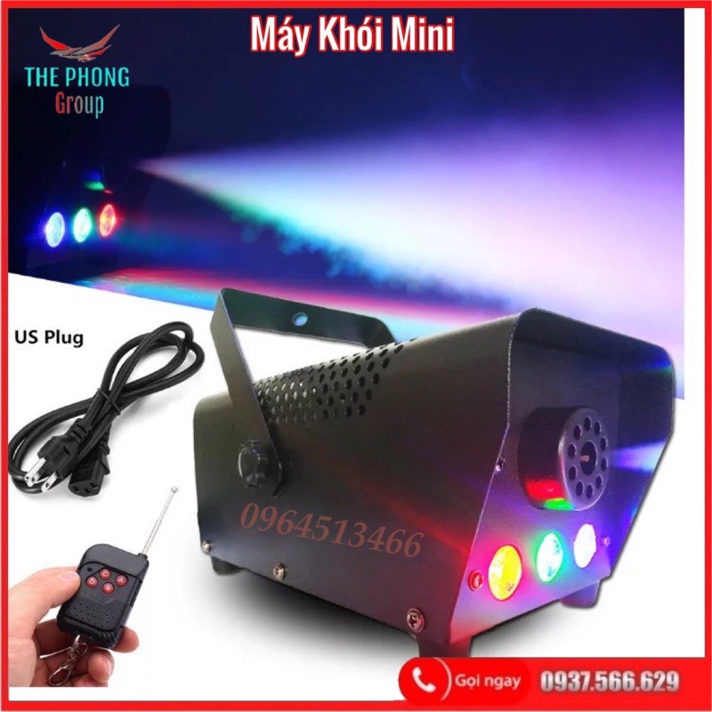 Máy Tạo Khói Mini Có Đèn Led. Dùng Cho Phòng Karaoke, Phòng Bay, Tạo Lên Không Gian Huyền Ảo.