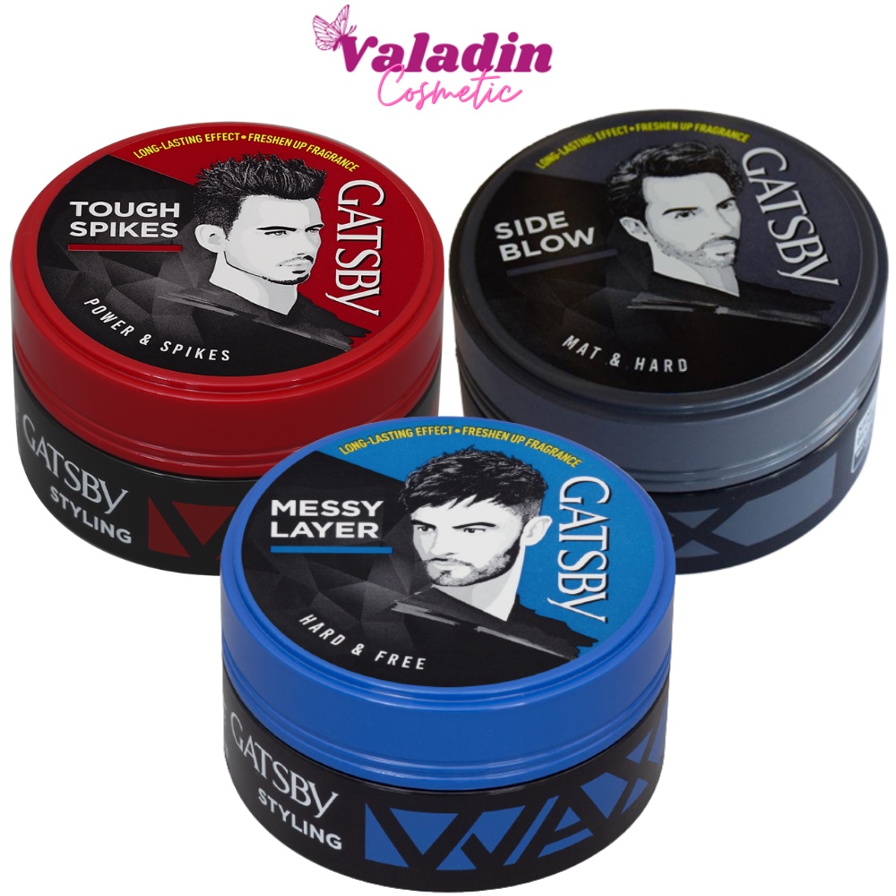 Sáp Vuốt Tóc Nam GATSBY Side blow |Tough Spikes| Messy Layer 75g -Xáp vuốt tóc