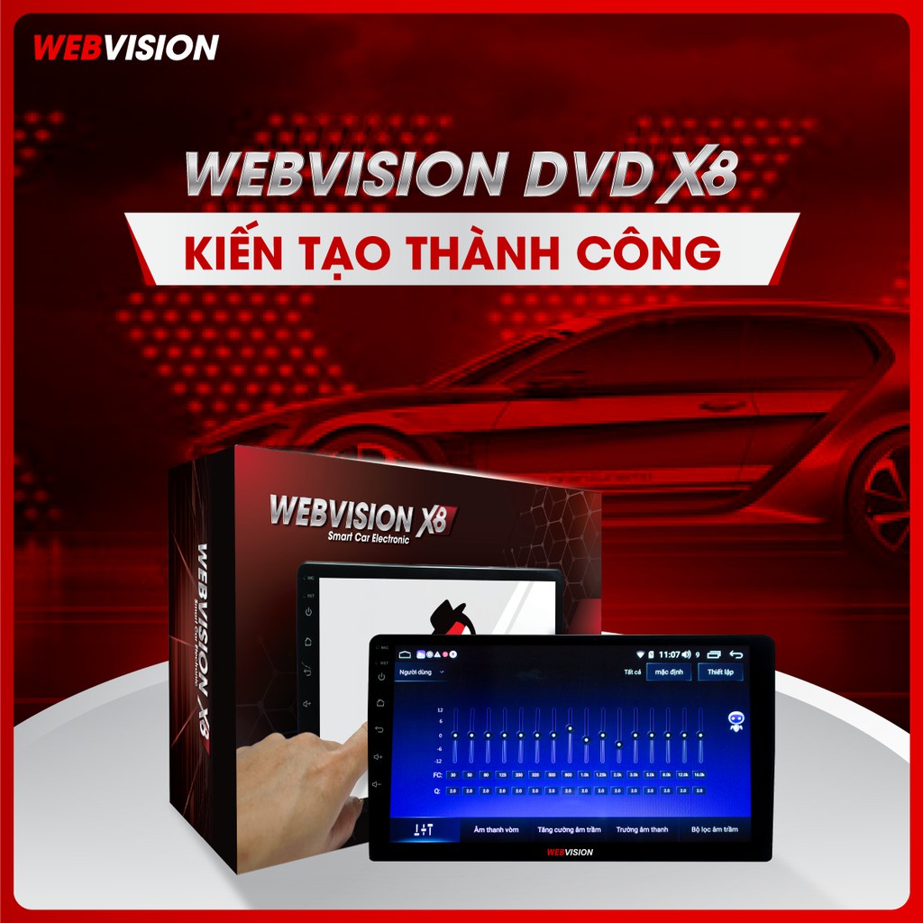 Màn hình DVD android cho ô tô, Webvision DVD X8, điều khiển bằng giọng nói, ROM 64GB | WebRaoVat - webraovat.net.vn