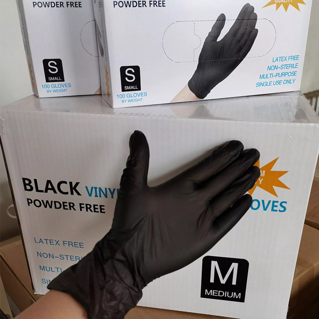 Găng tay cao su chống hóa chất không bột nitrile/viny Blend Gloves dùng Detailing, xăm, y tế lẻ 1 đôi Nhật Bản Mart
