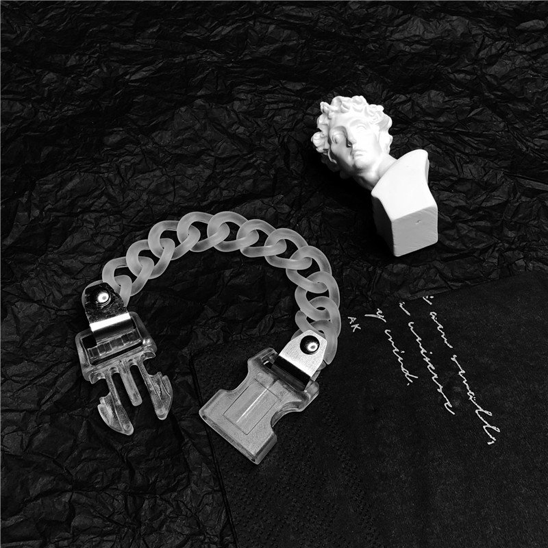 Vòng Tay Trong Suốt Thời Trang 235092Vòng Tay Trong Suốt Khóa Kim Loại Phong Cách Hàn Quốc