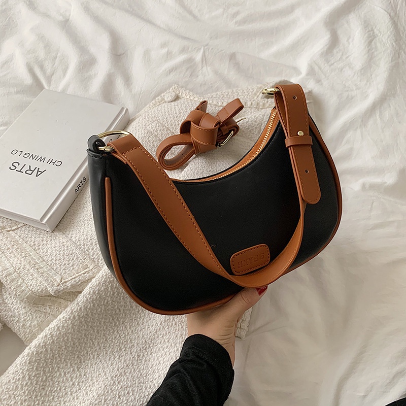 Túi đeo dưới cánh tay Một Bên Vai Màu Tương Phản Thời Trang Hàn Quốc Mới 2022