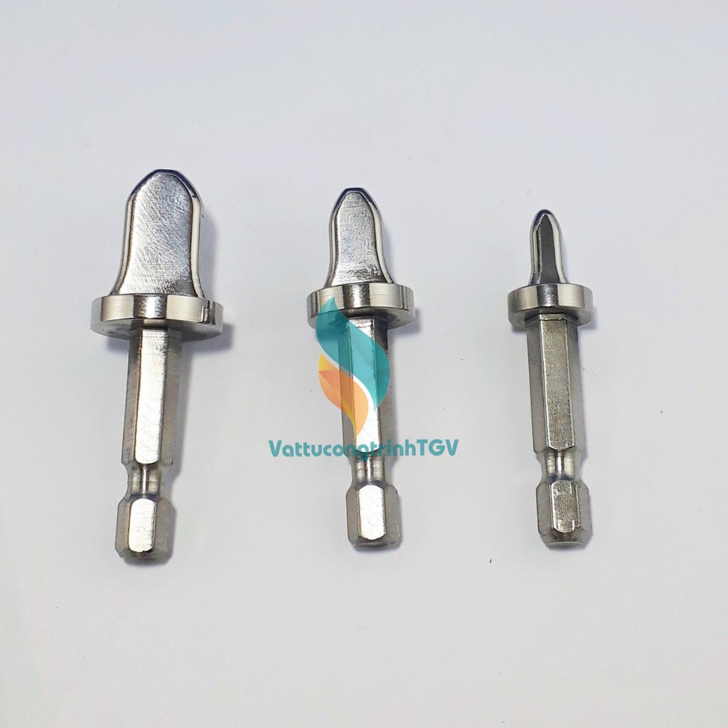 Bộ 03 mũi loe ống đồng bằng khoan chất liệu INOX siêu bền D6 +D10 +D12
