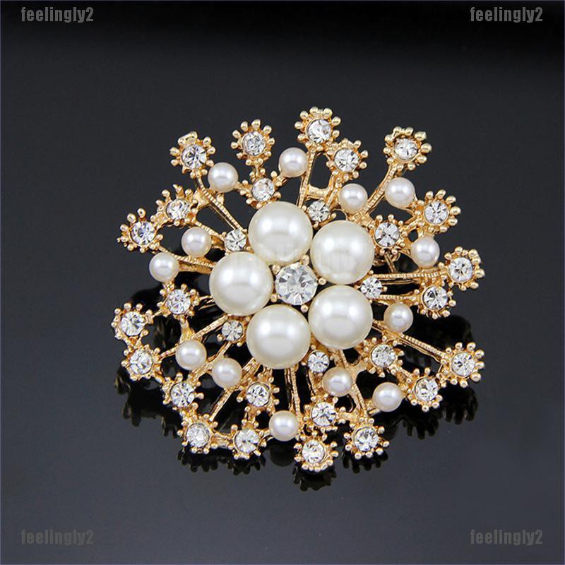 ❤Mặt Trời❤ Ghim Cài Áo Hình Hoa Đính Ngọc Trai Nhân Tạo Thời Trang