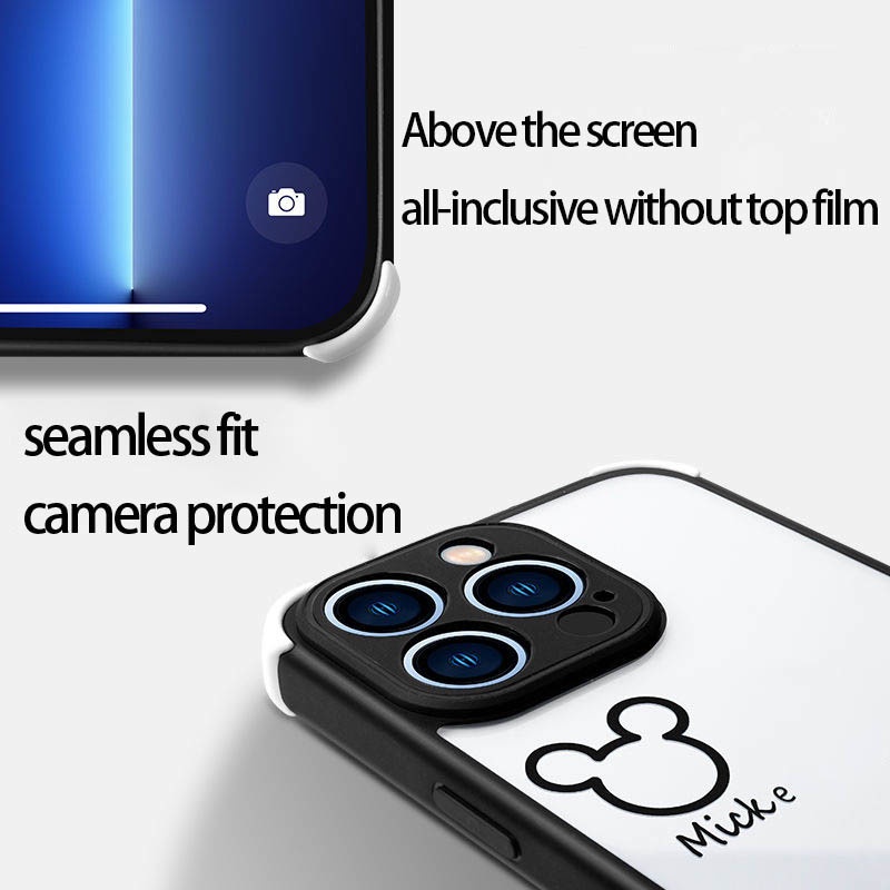 Ốp Điện Thoại Túi Khí Chống Sốc Hình Gấu Màu Tím / Đen / Xanh Dương Nhạt CYMR1 Cho iPhone 11 12 1